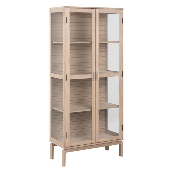 Labasa Bookcase 3 Shelves In White Pigmented Oiled Oak