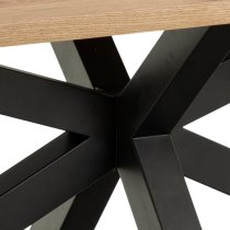 Hyeres Wooden Dining Table In Oak With Matt Black Legs