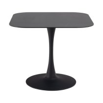 Macon Ceramic Dining Table Square In Grantham Matt Black