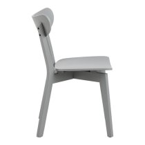 Reims Grey Rubberwood Dining Chairs In Pair