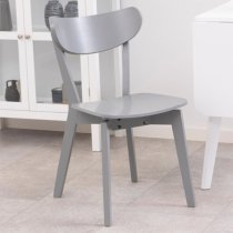 Reims Grey Rubberwood Dining Chairs In Pair