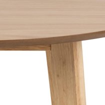 Reims Wooden Dining Table Round In Oak With Oak Legs