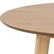 Reims Wooden Dining Table Round In Oak With Oak Legs