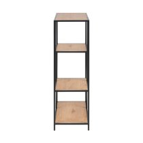 Salvo Bookcase 3 Wooden Shelves With Black Metal Frame