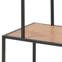 Salvo Bookcase 3 Wooden Shelves With Black Metal Frame