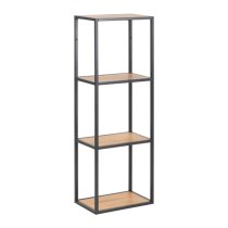 Salvo Wooden Bookcase Tall With 2 Matt Wild Oak Shelves