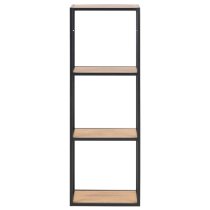 Salvo Wooden Bookcase Tall With 2 Matt Wild Oak Shelves