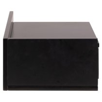 Ashanti Wall Hung Wooden Bedside Cabinet Wide In Black