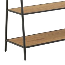 Salvo Wooden Clothes Rack With 2 Shelves In Matt Wild Oak