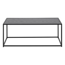 Salvo Wooden Coffee Table Rectangular In Ash Black