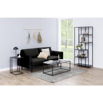 Salvo Wooden Coffee Table Rectangular In Ash Black