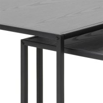 Salvo Wooden Nest Of 2 Tables Square In Ash Black