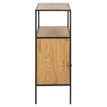 Salvo Wooden Storage Cabinet With 4 Shelves In Matt Wild Oak