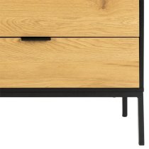 Salvo Wooden Sideboard With 2 Doors 3 Drawers In Matt Wild Oak