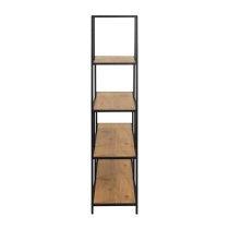 Salvo Wooden Bookcase Step Shape 4 Shelves In Matt Wild Oak