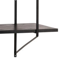 Barrie Wooden Wall Shelf Wall Hung With 4 Shelves In Matt Black