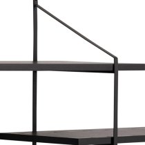 Barrie Wooden Wall Shelf Wall Hung With 4 Shelves In Matt Black