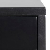 Cairns Wooden Bedside Cabinet Wall Hung 1 Drawer In Black