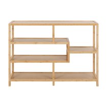 Manacor Bamboo Bookcase With 4 Shelves In Natural