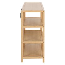 Manacor Bamboo Bookcase With 4 Shelves In Natural