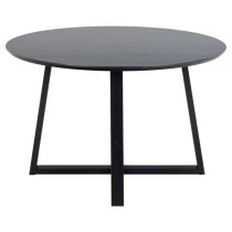 Malang Wooden Dining Table Round In Black