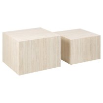 Delft Wooden Set Of 2 Coffee Tables In Travertine