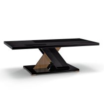 Enna High Gloss Coffee Table Rectangular In Black