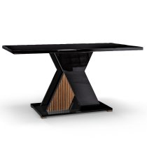 Enna High Gloss Dining Table Rectangular In Black