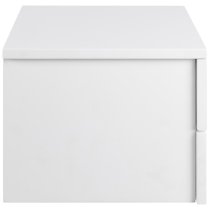 Aviana Wall Hung Wooden Bedside Cabinet With 2 Drawers In White