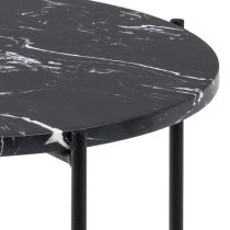 Avilla Marble Stone Side Table Large In Black