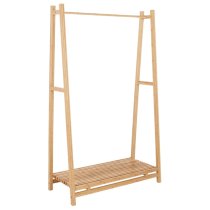 Ballie Wooden Coat Rack With Clothes Bar In Natural