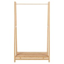 Ballie Wooden Coat Rack With Clothes Bar In Natural