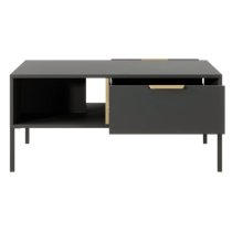 Lech Wooden Coffee Table With 2 Drawers In Anthracite