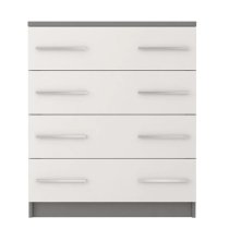 Oxnard Wooden Chest Of 4 Drawers In Matt Grey