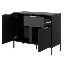 Lech Wooden Sideboard With 2 Doors 1 Drawer In Anthracite