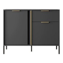 Lech Wooden Sideboard With 2 Doors 1 Drawer In Anthracite