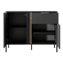 Lech Wooden Sideboard With 2 Doors 1 Drawer In Anthracite