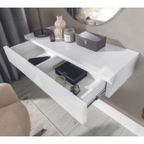 Narva Wooden Floating Dressing Table With 1 Drawer In White