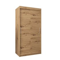 Tavira Wooden Wardrobe 2 Sliding Doors 100cm In Artisan Oak