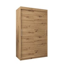 Tavira Wooden Wardrobe 2 Sliding Doors 120cm In Artisan Oak