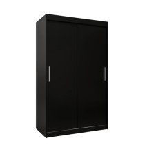 Tavira Wooden Wardrobe 2 Sliding Doors 120cm In Black