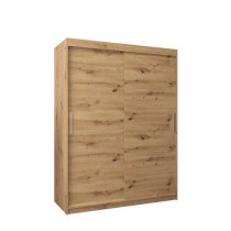 Tavira Wooden Wardrobe 2 Sliding Doors 150cm In Artisan Oak