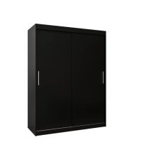 Tavira Wooden Wardrobe 2 Sliding Doors 150cm In Black