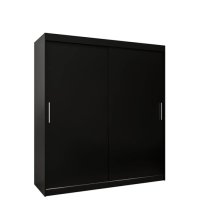 Tavira Wooden Wardrobe 2 Sliding Doors 180cm In Black