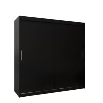 Tavira Wooden Wardrobe 2 Sliding Doors 200cm In Black