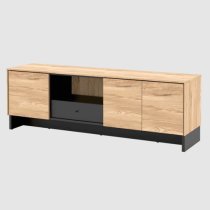 Narva Wooden TV Stand 3 Doors 1 Drawer In Mountain Ash