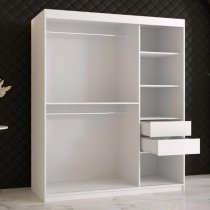 Rieti I Wooden Wardrobe 2 Sliding Doors 150cm In White