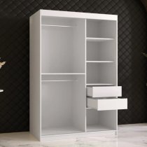 Rieti II Mirrored Wardrobe 2 Sliding Doors 120cm In White