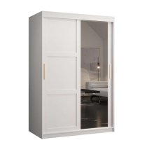 Rieti II Mirrored Wardrobe 2 Sliding Doors 120cm In White