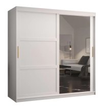 Rieti II Mirrored Wardrobe 2 Sliding Doors 180cm In White